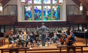 Chamber orchestra rehearsing at North Raleigh United Methodist
